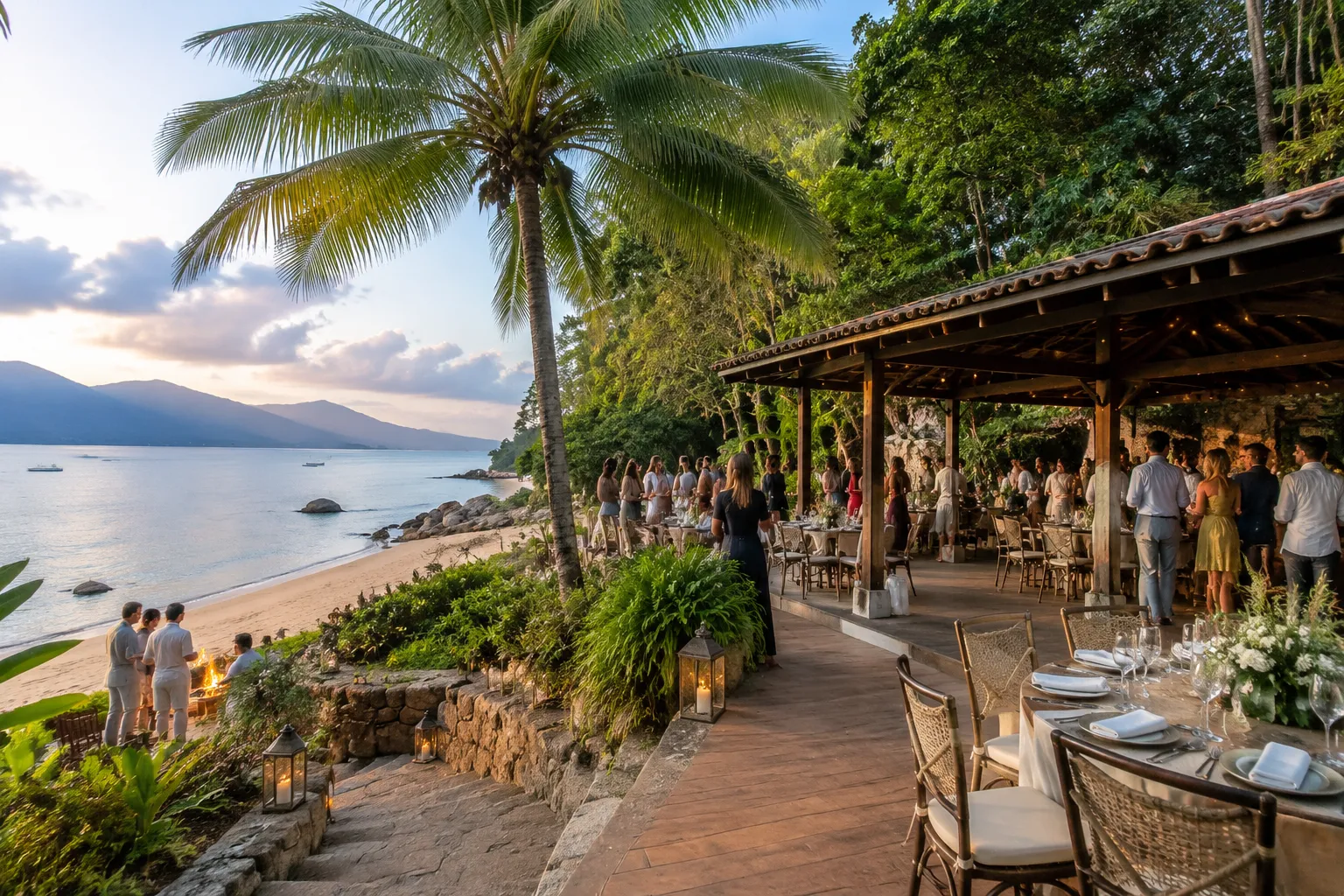 Brazilian wedding destination setting being weighed alongside guest activities and venue logistics